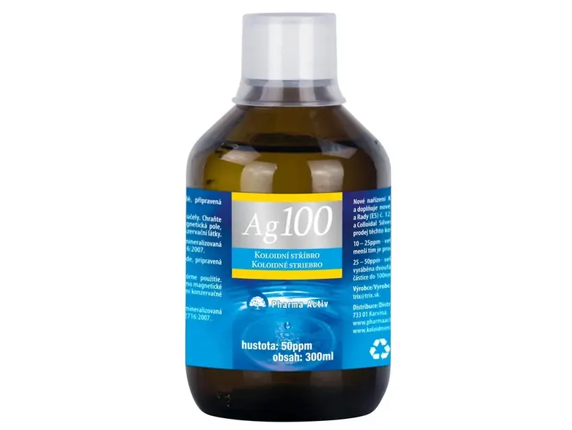 Koloidní stříbro Ag100 50ppm 300ml