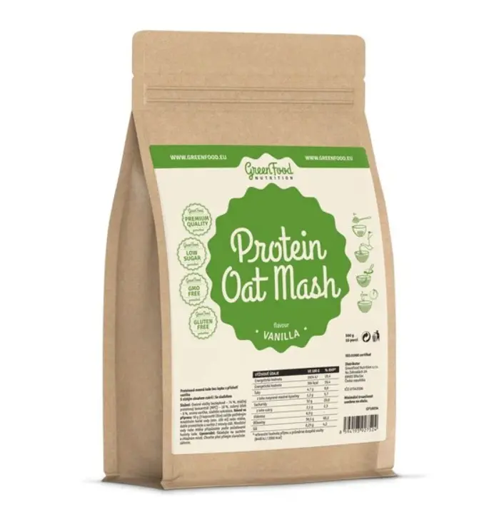 GreenFood Proteinová ovesná kaše vanilka 500 g