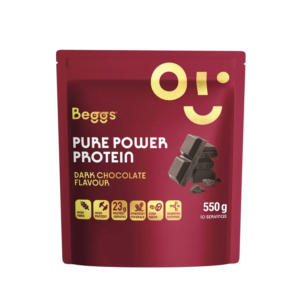 Beggs Pure Power Protein – Hořká čokoláda 550 g