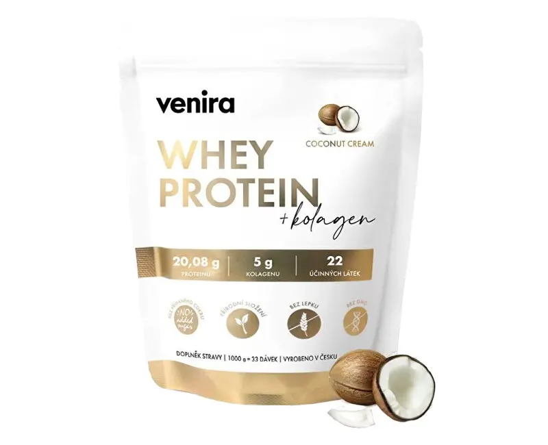 Venira Whey protein příchuť kokosový krém 1000 g