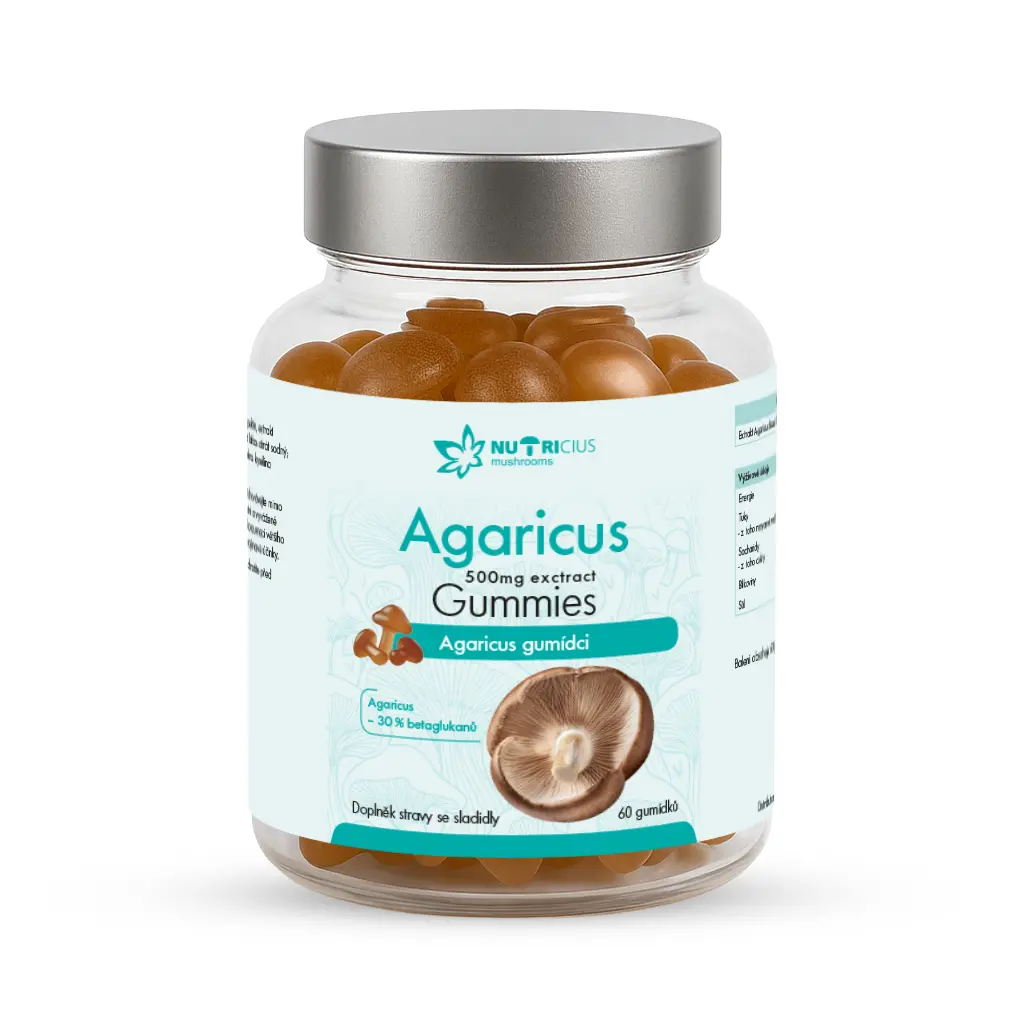 Nutricius Agaricus gummies 500 mg 60 kusů