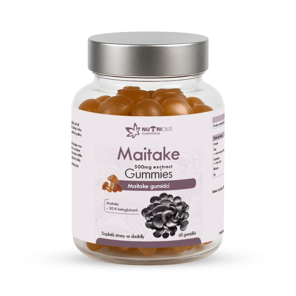 Nutricius Maitake gummies 500 mg 60 kusů