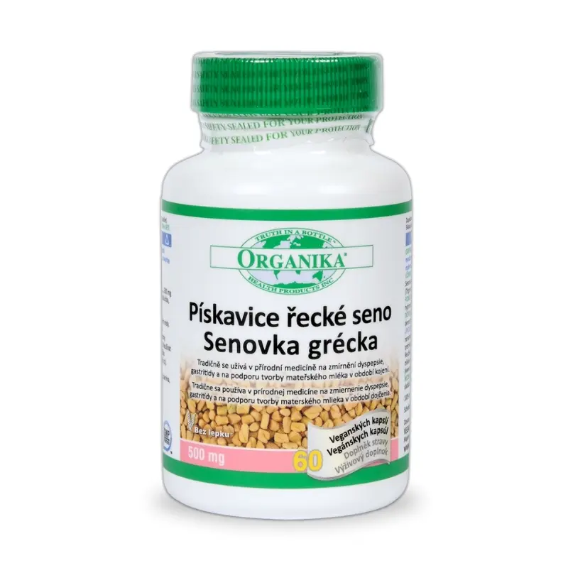 Organika Pískavice řecké seno 500 mg 60 kapslí