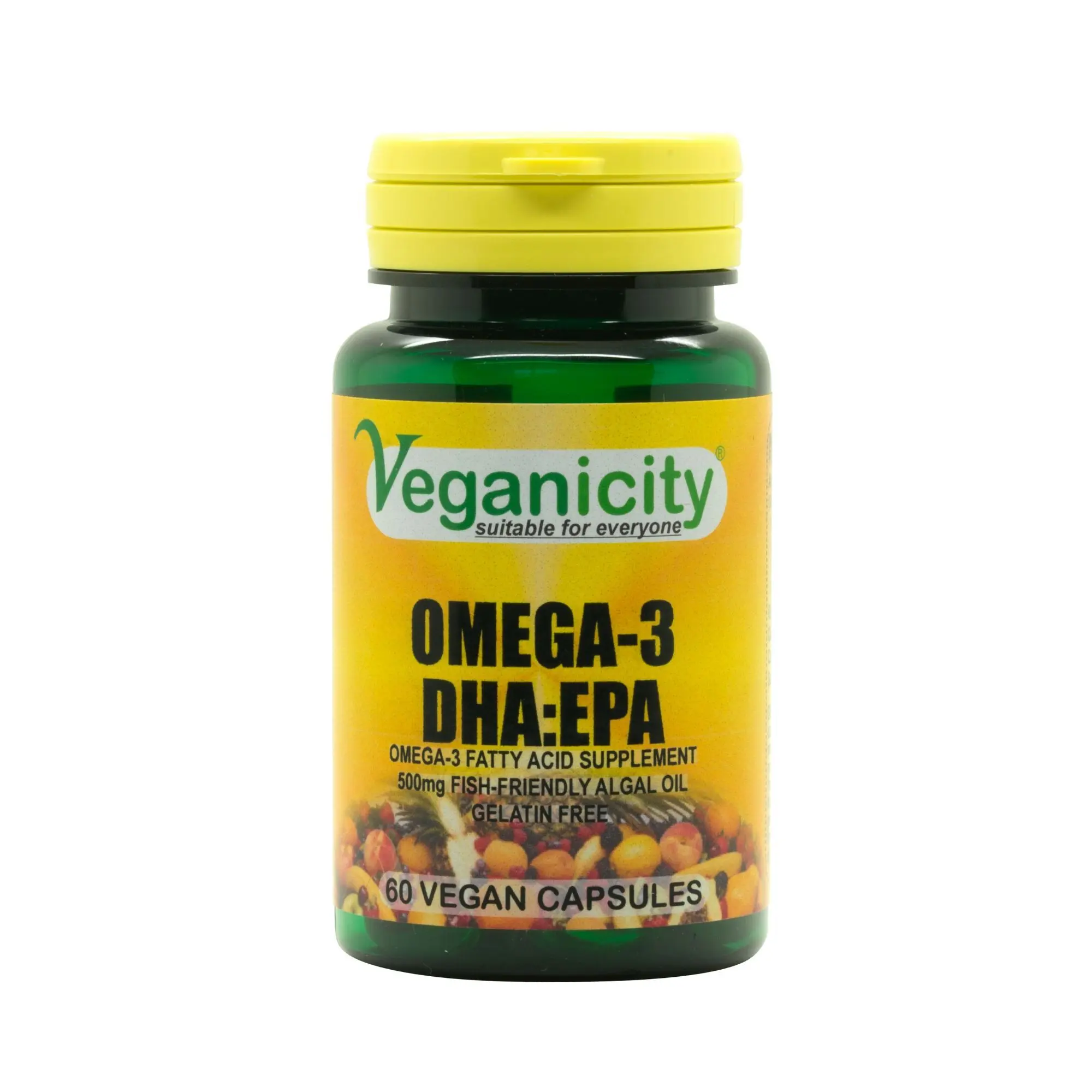 Veganicity Omega-3 DHA:EPA 500mg - olej z mořských řas, 60 vegan kapslí