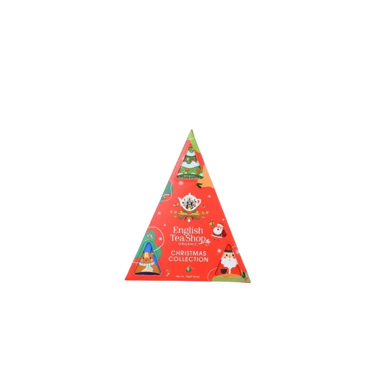ENGLISH TEA SHOP Sada čajových pyramidek "Christmas Collection" 9 ks - červená
