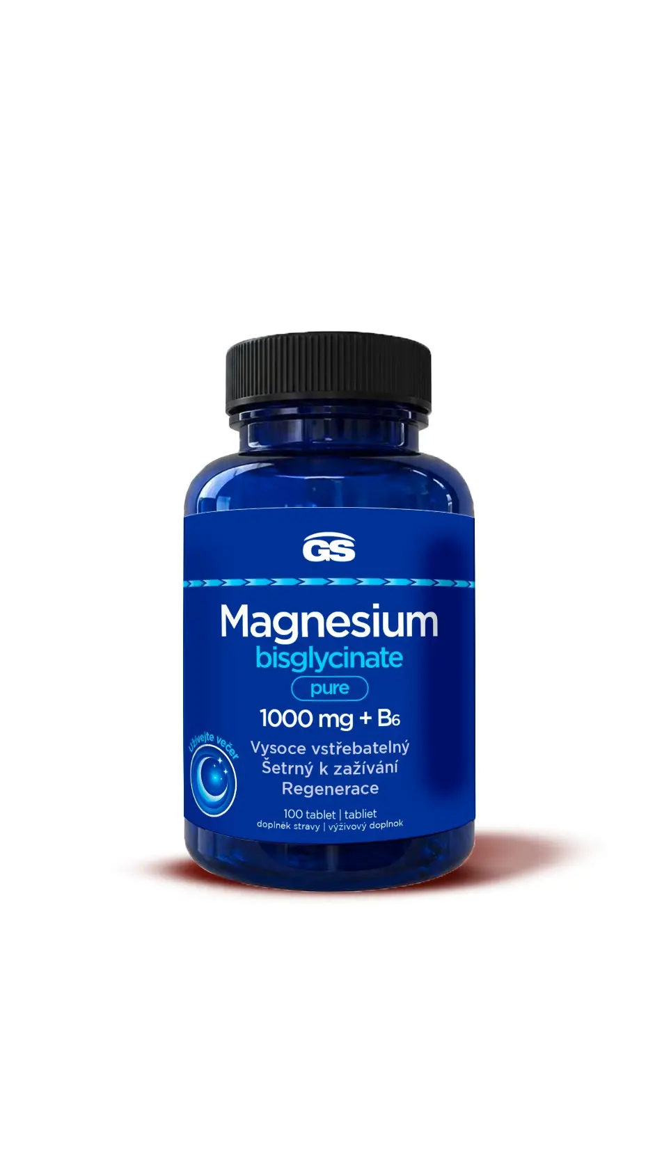 GS Magnesium bisglycinát pure 1000mg+B6 XXL 100+30 tablet