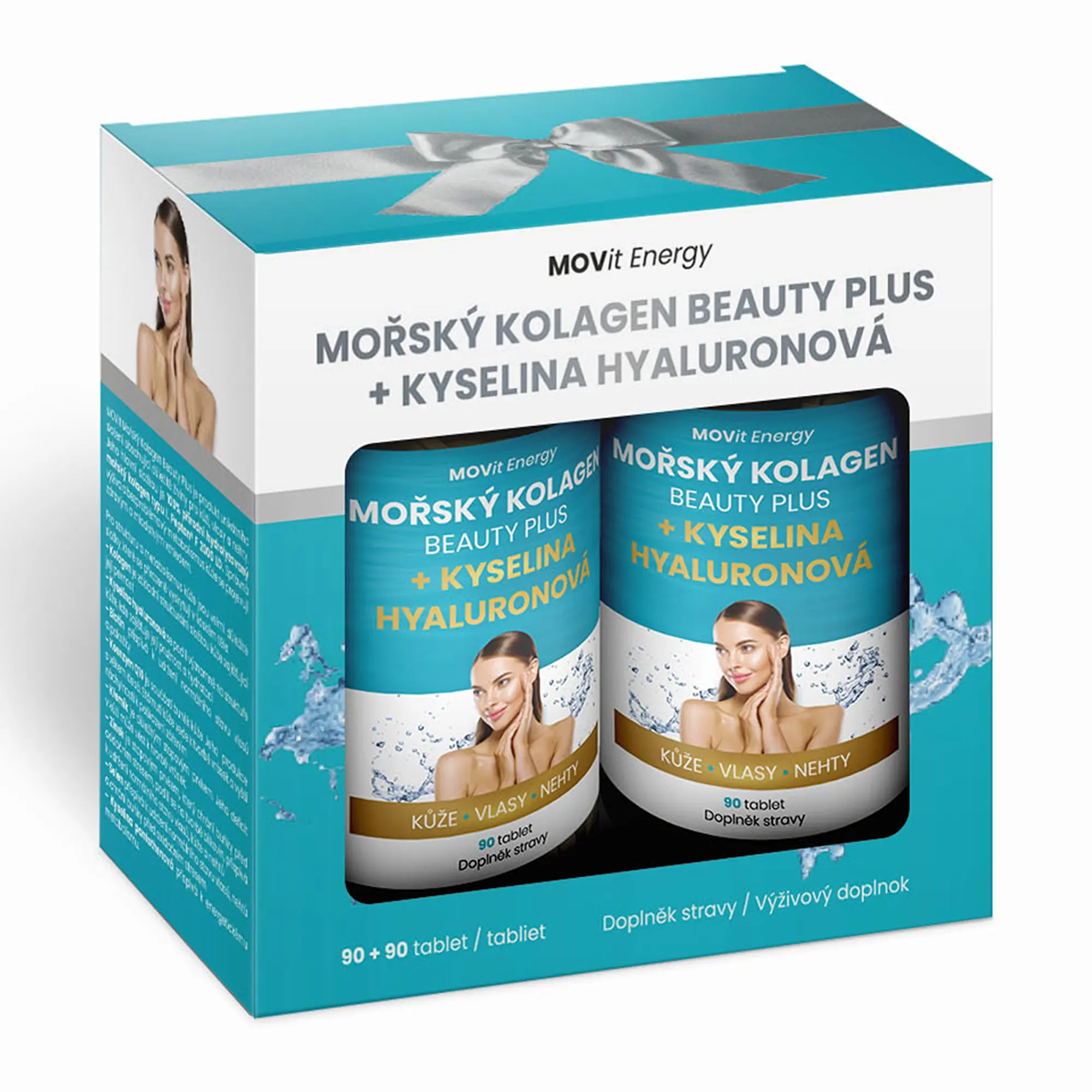 MOVit Energy Dárkové balení Mořský kolagen Beauty Plus 90 + 90 tablet