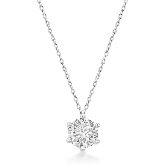 SOFIA DIAMONDS zlatý náhrdelník s laboratorním diamantem 1,00 ct DE/VS+ náhrdelník LABGPD22215WG