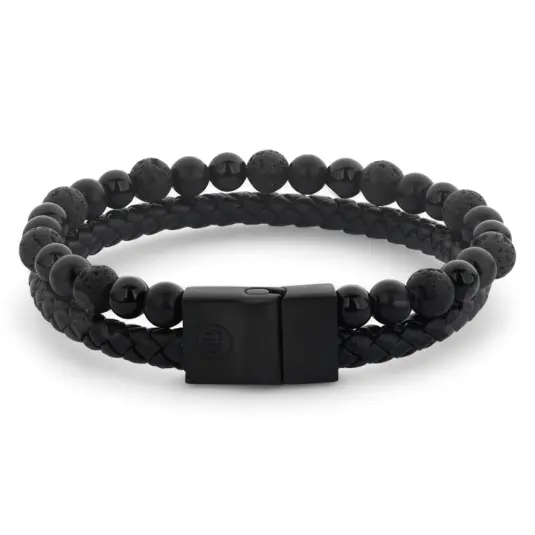 REBEL & ROSE náramek Black Rocks náramek RR-M0057-B