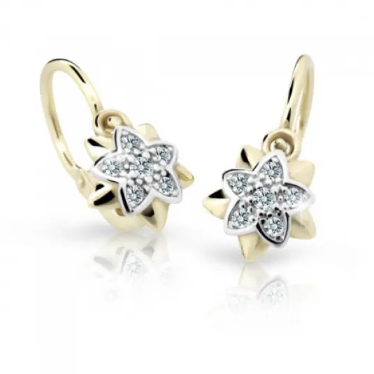 CUTIE DIAMONDS zlaté náušnice květiny C2210 náušnice ND2210-10-D-X-1