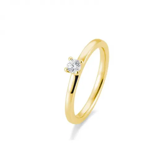 SOFIA DIAMONDS prsten ze žlutého zlata s diamantem 0,15 ct prsten BE41/05991-Y