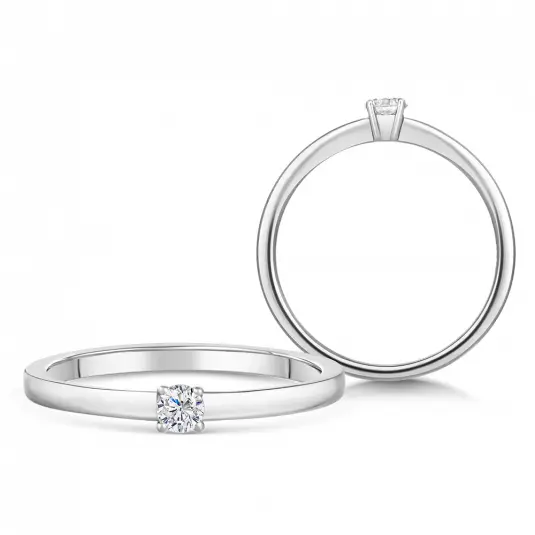 SOFIA DIAMONDS zlatý zásnubní prsten s diamantem 0,15 ct prsten BDRB00063WG
