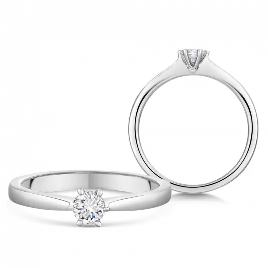 SOFIA DIAMONDS zlatý zásnubní prsten s diamantem 0,23 ct H/SI2 prsten UDRG46673W-H-SI2