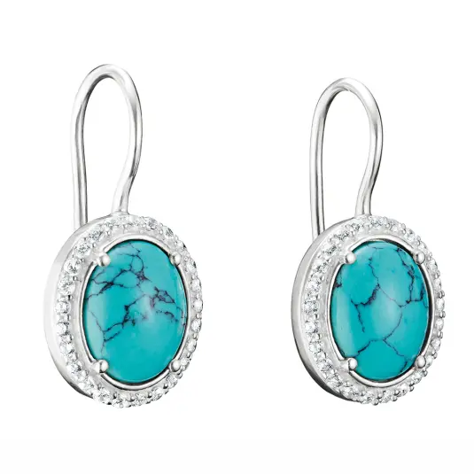 THOMAS SABO náušnice Turquoise Oval náušnice H2337-405-17