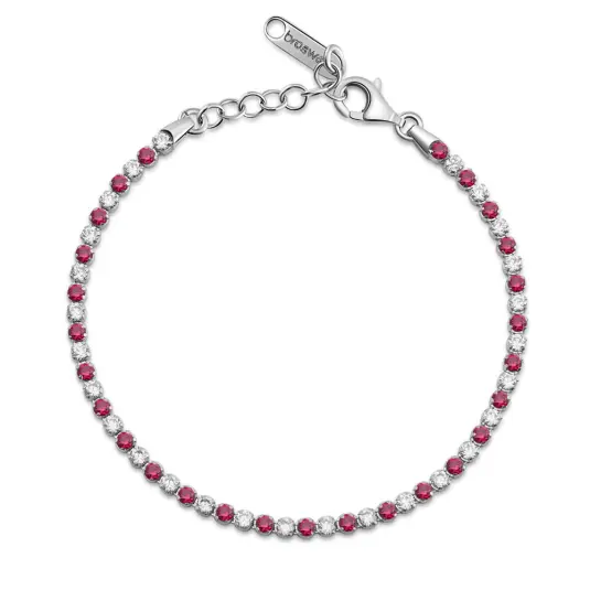 BROSWAY stříbrný náramek Fancy Passion ruby náramek BWFPR130