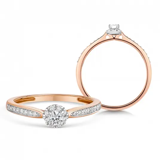 SOFIA DIAMONDS zlatý zásnubní prsten s diamantem 0,23 ct prsten UDRG48708R-H-I1