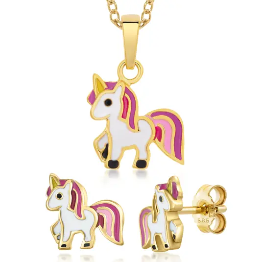 SOFIA zlatý set náušnice a přívěsek šperkový set SJ228597.400+SJ228603.400