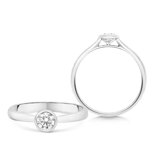 SOFIA DIAMONDS zlatý zásnubní prsten s laboratorním diamantem 0,30 ct DE/VS+ prsten LABGRG110675WG