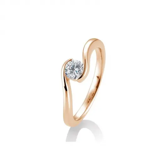 SOFIA DIAMONDS prsten z růžového zlata s diamantem 0,40 ct prsten BE41/85945-R