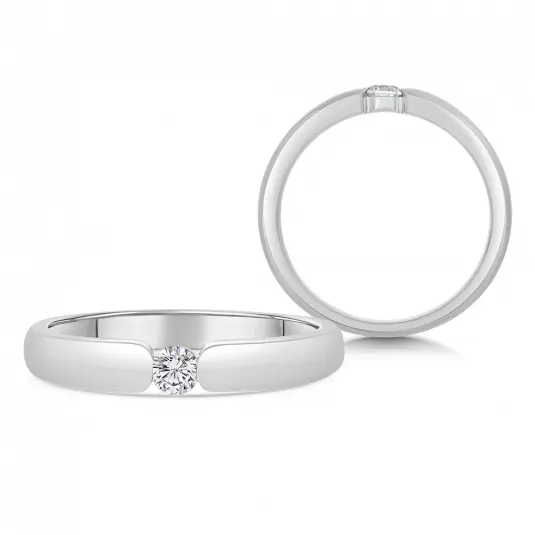 SOFIA DIAMONDS zlatý zásnubní prsten s diamantem 0,13 ct prsten BDRB00073WG