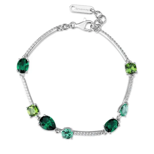 BROSWAY stříbrný náramek Fancy Life Green náramek BWFLG151