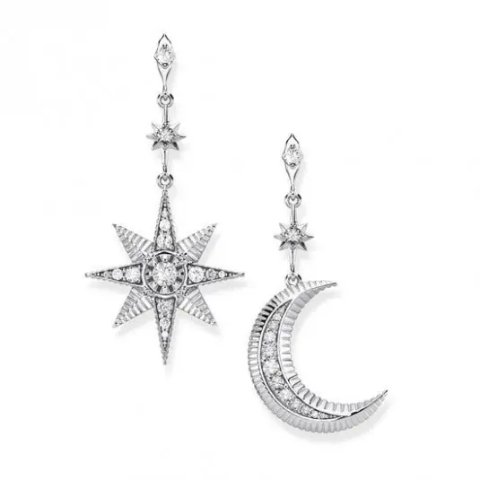 THOMAS SABO náušnice Royalty Star & Moon náušnice H2026-643-14