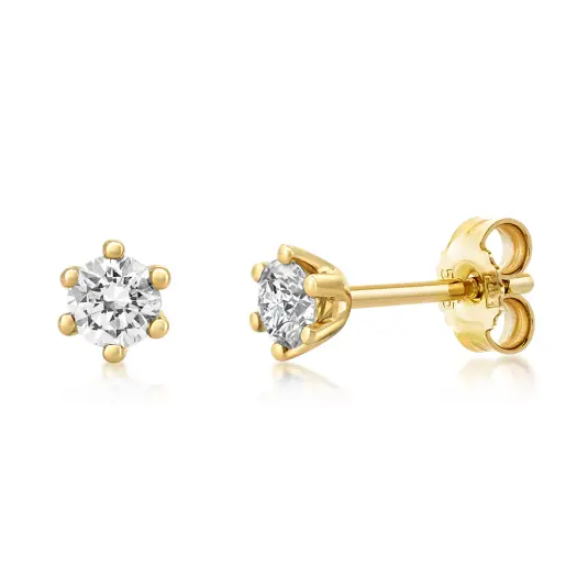 SOFIA DIAMONDS zlaté náušnice s diamanty 2 x 0,2 ct náušnice UDER21526Y-H-I1
