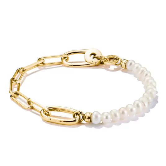 THOMAS SABO CONNECT náramek Pearls with connect link gold-plated náramek C1209-430-14