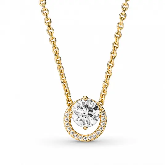 Pandora Pozlacený náhrdelník se zirkony Shine Timeless 361174C01-45