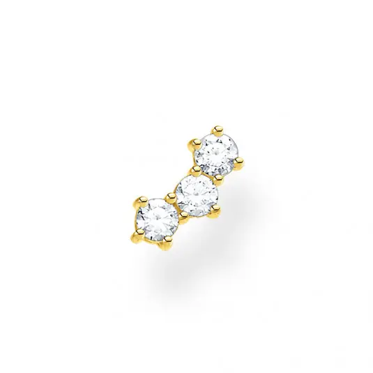 THOMAS SABO kusová náušnice White Stones gold náušnice H2132-414-14