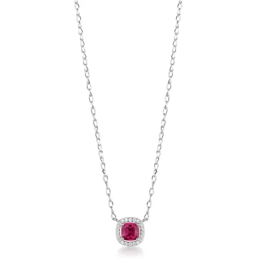 BROSWAY stříbrný náhrdelník Fancy Passion ruby náhrdelník BWFPR132