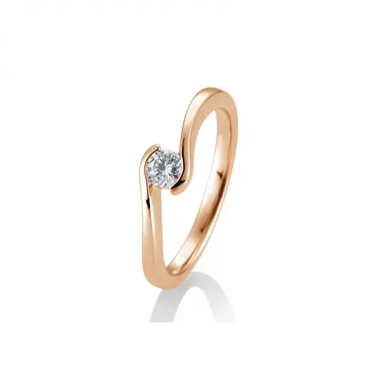 SOFIA DIAMONDS prsten z růžového zlata s diamantem 0,25 ct prsten BE41/85943-R