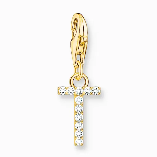 THOMAS SABO přívěsek charm letter T gold přívěšek 1983-414-14