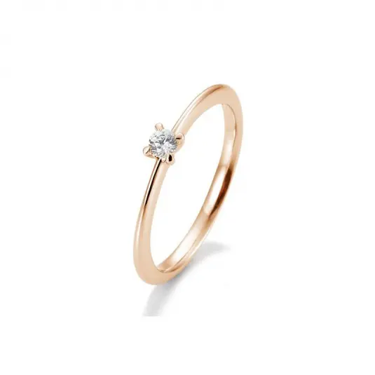 SOFIA DIAMONDS prsten z růžového zlata s diamantem 0,10 ct prsten BE41/05633-R