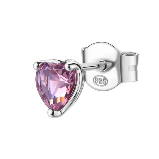 BROSWAY stříbrná kusová náušnice Fancy Tender Pink náušnice BWFTP09