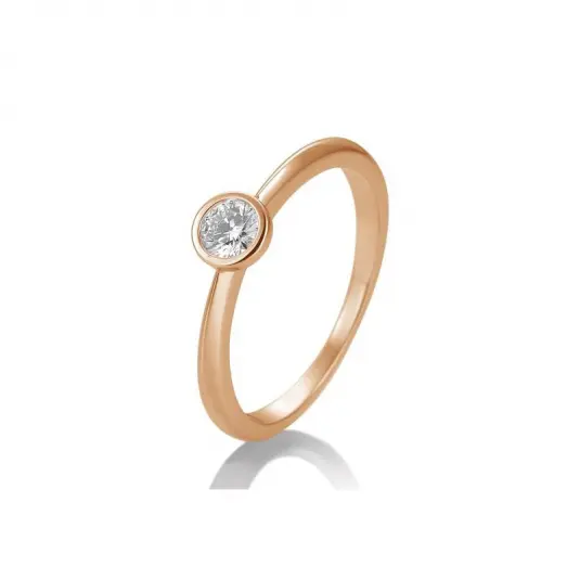 SOFIA DIAMONDS prsten z růžového zlata s diamantem 0,20 ct prsten BE41/85129-9-R