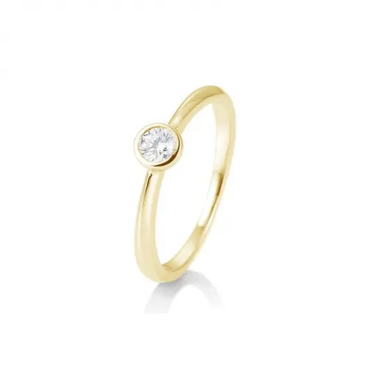 SOFIA DIAMONDS prsten ze žlutého zlata s diamantem 0,15 ct prsten BE41/85128-6-Y