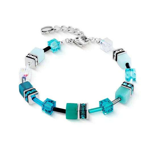 COEUR DE LION náramek GeoCUBE Teal silver náramek 2838-30-0624