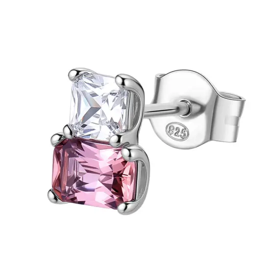 BROSWAY stříbrná kusová náušnice Fancy Tender Pink náušnice BWFTP10