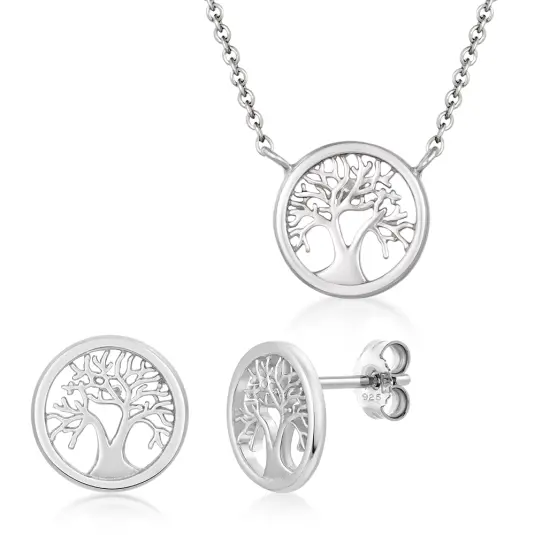 SOFIA stříbrný set náhrdelník a náušnice šperkový set CK30114720009G+CK20103280009G