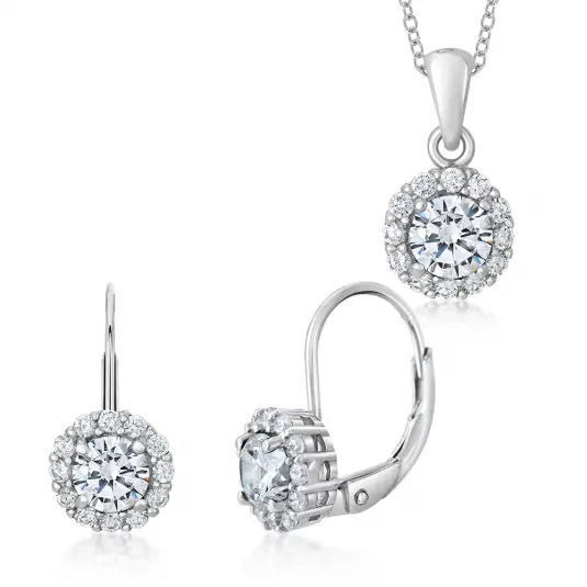 SOFIA stříbrný set náušnice a přívěsek šperkový set COEZB100739+COPZA100738