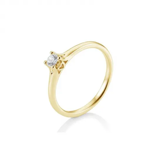 SOFIA DIAMONDS prsten ze žlutého zlata s diamantem 0,10 ct prsten BE41/05680-Y