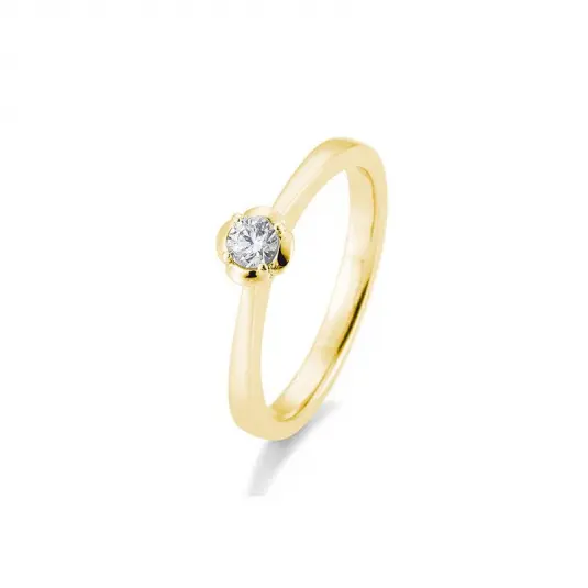 SOFIA DIAMONDS prsten ze žlutého zlata s diamantem 0,15 ct prsten BE41/05952-Y