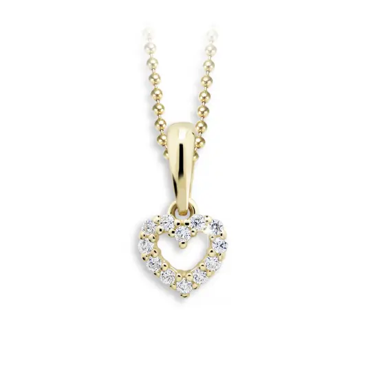 CUTIE DIAMONDS zlatý přívěšek srdce C2157 přívěšek ND2157-40-D-X-1