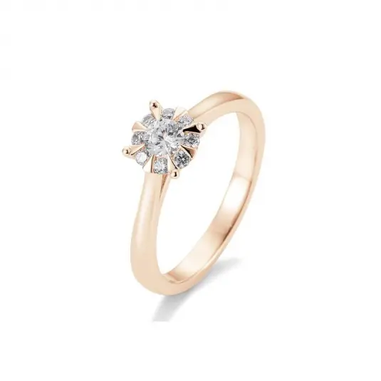 SOFIA DIAMONDS prsten z růžového zlata s diamantem 0,39 ct prsten BE41/05765-R