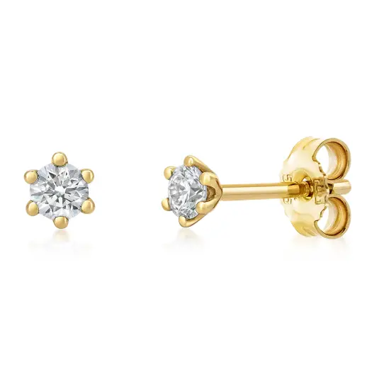SOFIA DIAMONDS zlaté náušnice s diamanty 2 x 0,09 ct náušnice UDER21532Y-H-I1
