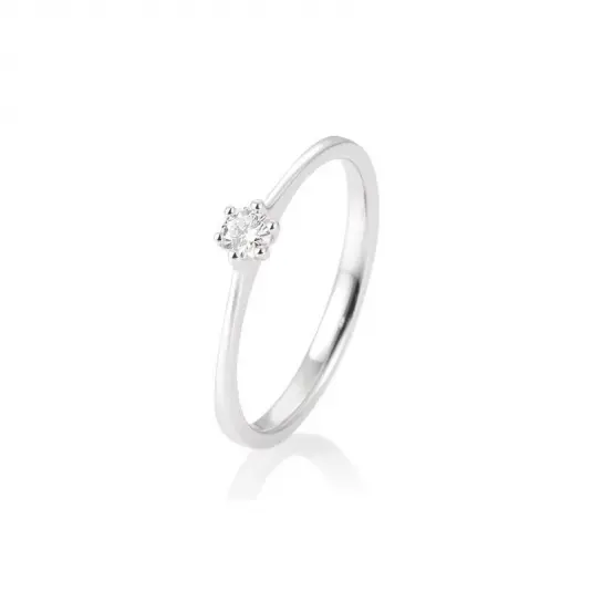 SOFIA DIAMONDS prsten z bílého zlata s diamantem 0,10 ct prsten BE41/82144-W