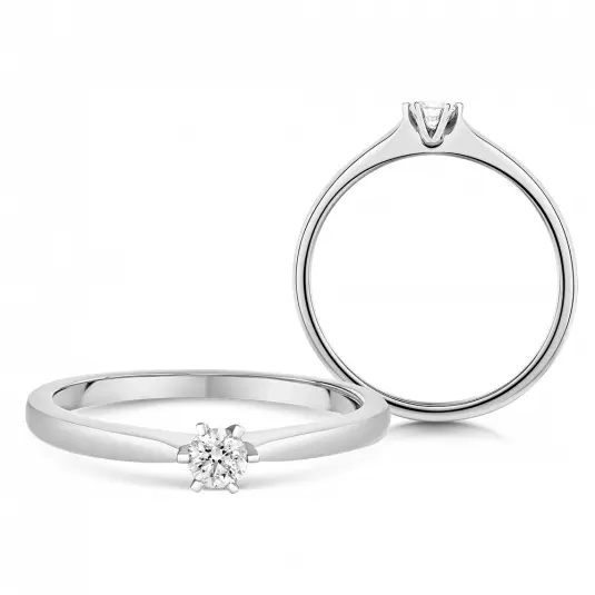 SOFIA DIAMONDS zlatý zásnubní prsten s diamantem 0,10 ct prsten UDRG47226W-H-I1