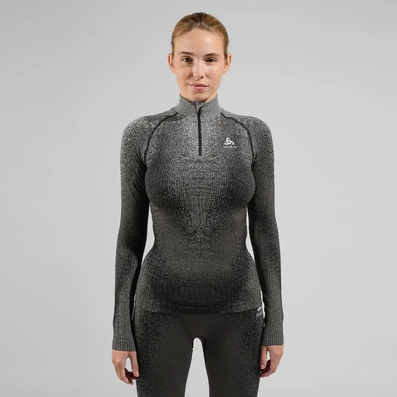 Odlo Dámské termo prádlo BL TOP turtle neck l/s half zip PERFORMANCE WARM BLACKCOMB