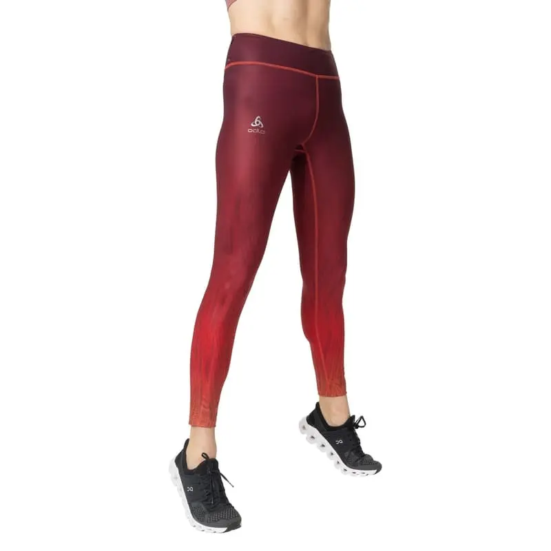 Odlo Dámské běžecké kalhoty Tights ZEROWEIGHT PRINT